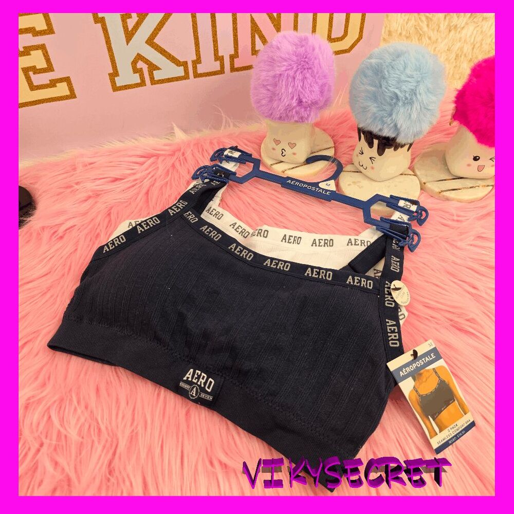 ❤️ NWT AEROPOSTALE 2 Pack Seamless Comfort Bras Medium #7383 ❤️
